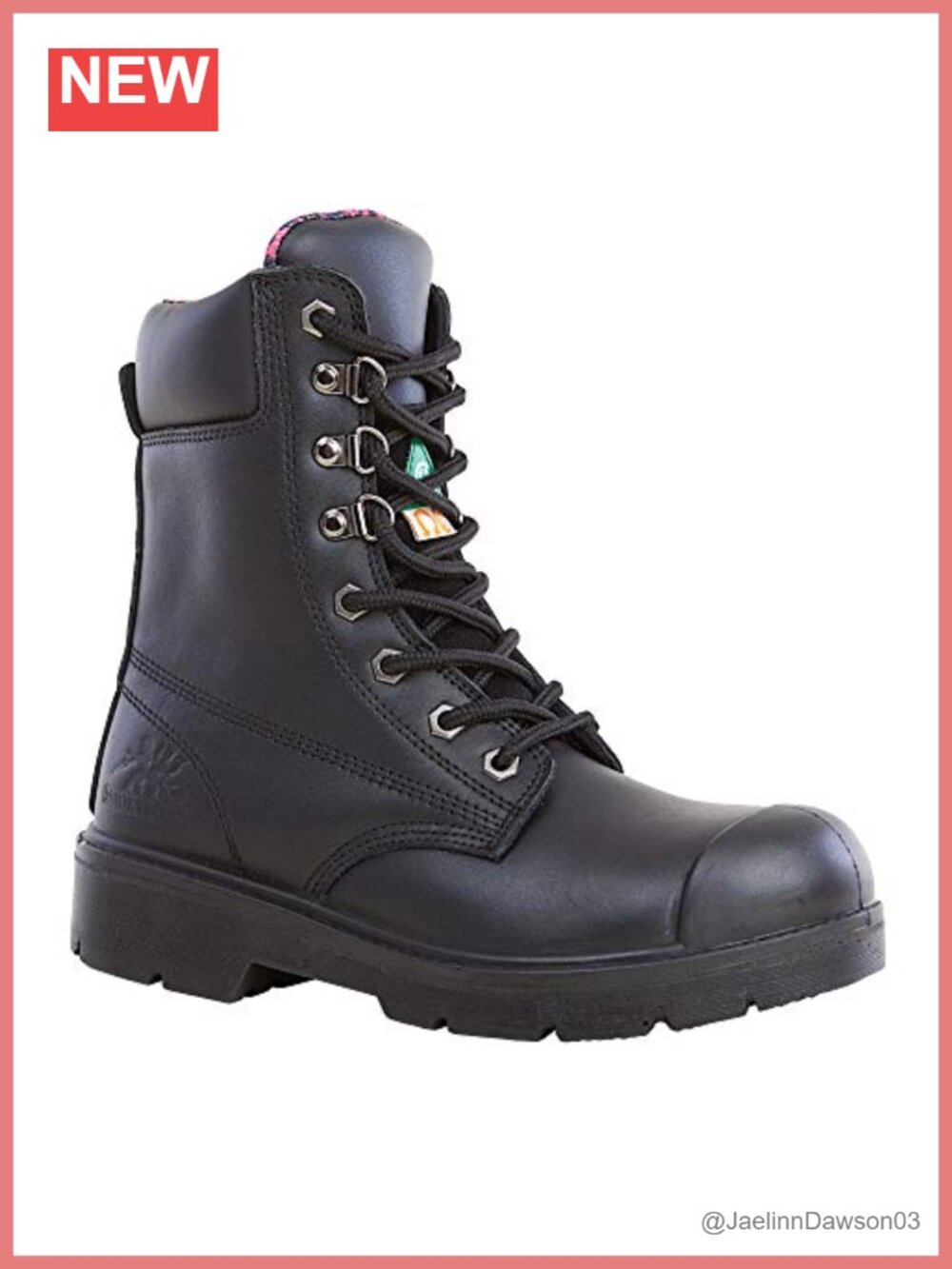 Waterproof Leather Work Boot Steel Safety Toe Slip Resistant Lace Up